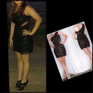 short black with sequins homecoming dress